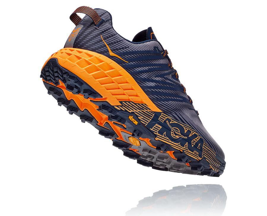 Hoka One One Trainers Mens Blue/Orange - Speedgoat 4 - 47012RWAJ